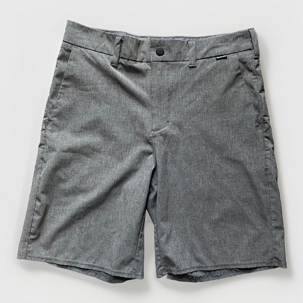 Boy Size 26 Medium Hurley Phantom Walk Chino Shorts Gray Quick Dry‎